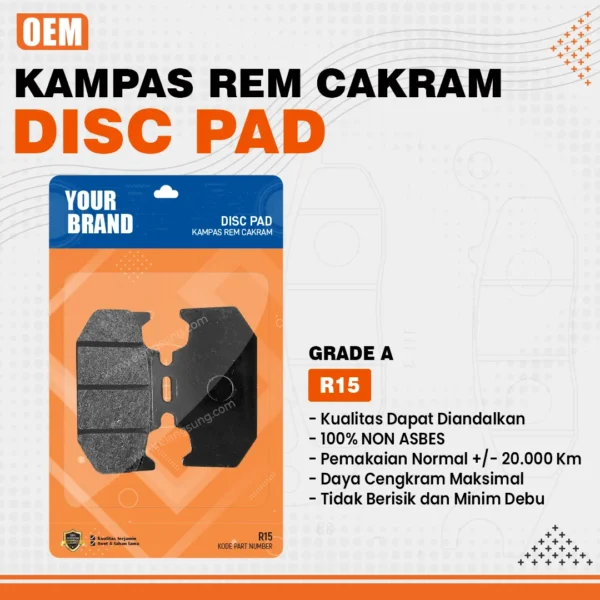 Disc Pad R15 Design 02