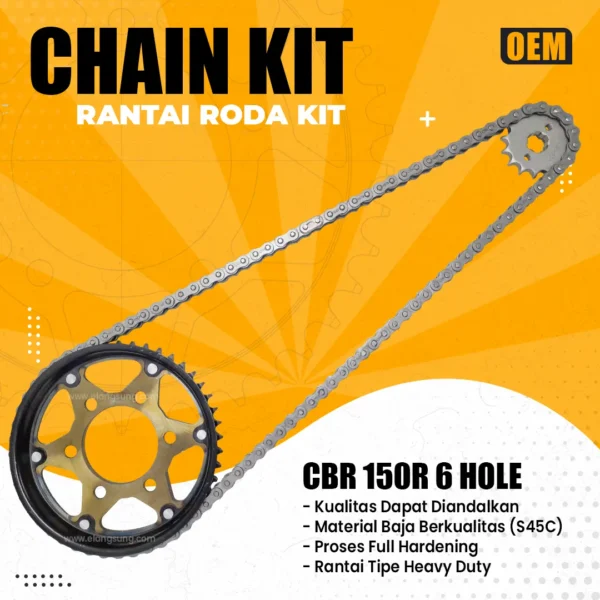 Chain Kit CBR 150R 6 HOLE Design 01