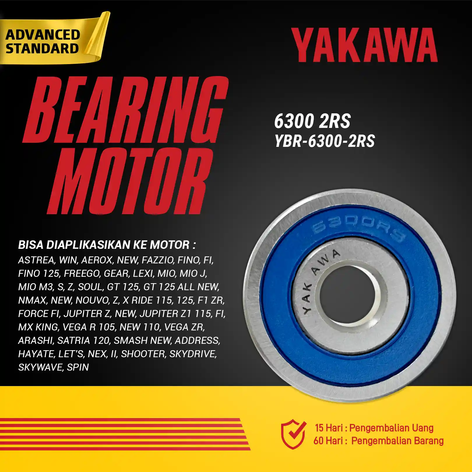 Bearing YBR 6300 2RS