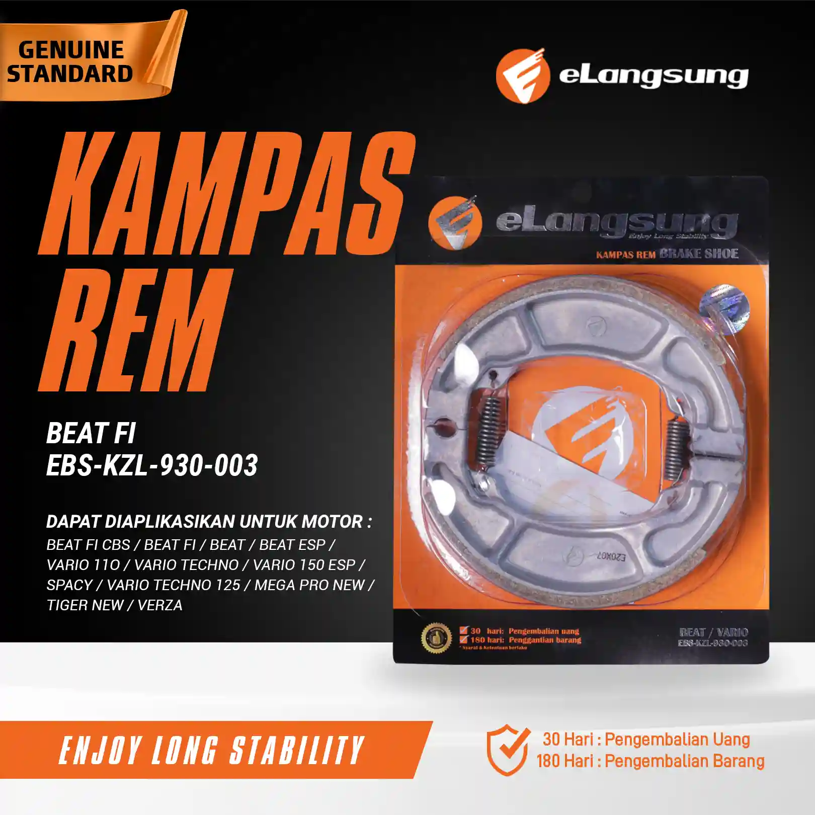 Kampas Rem Tromol EBS KZL 930 003
