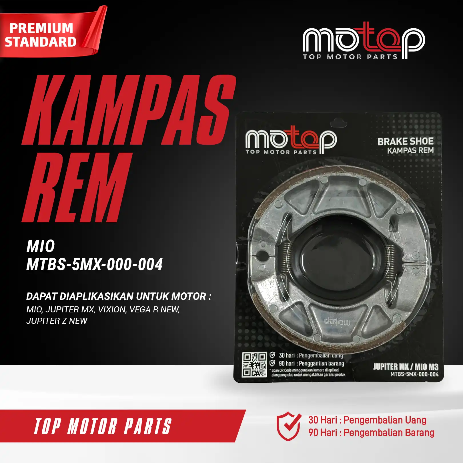 Kampas Rem Tromol MTBS 5MX 000 004