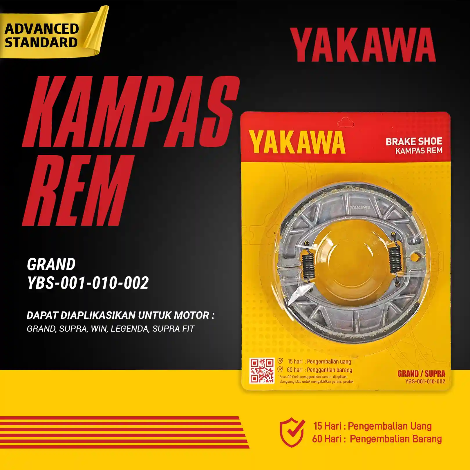 Kampas Rem Tromol YBS 001 010 002